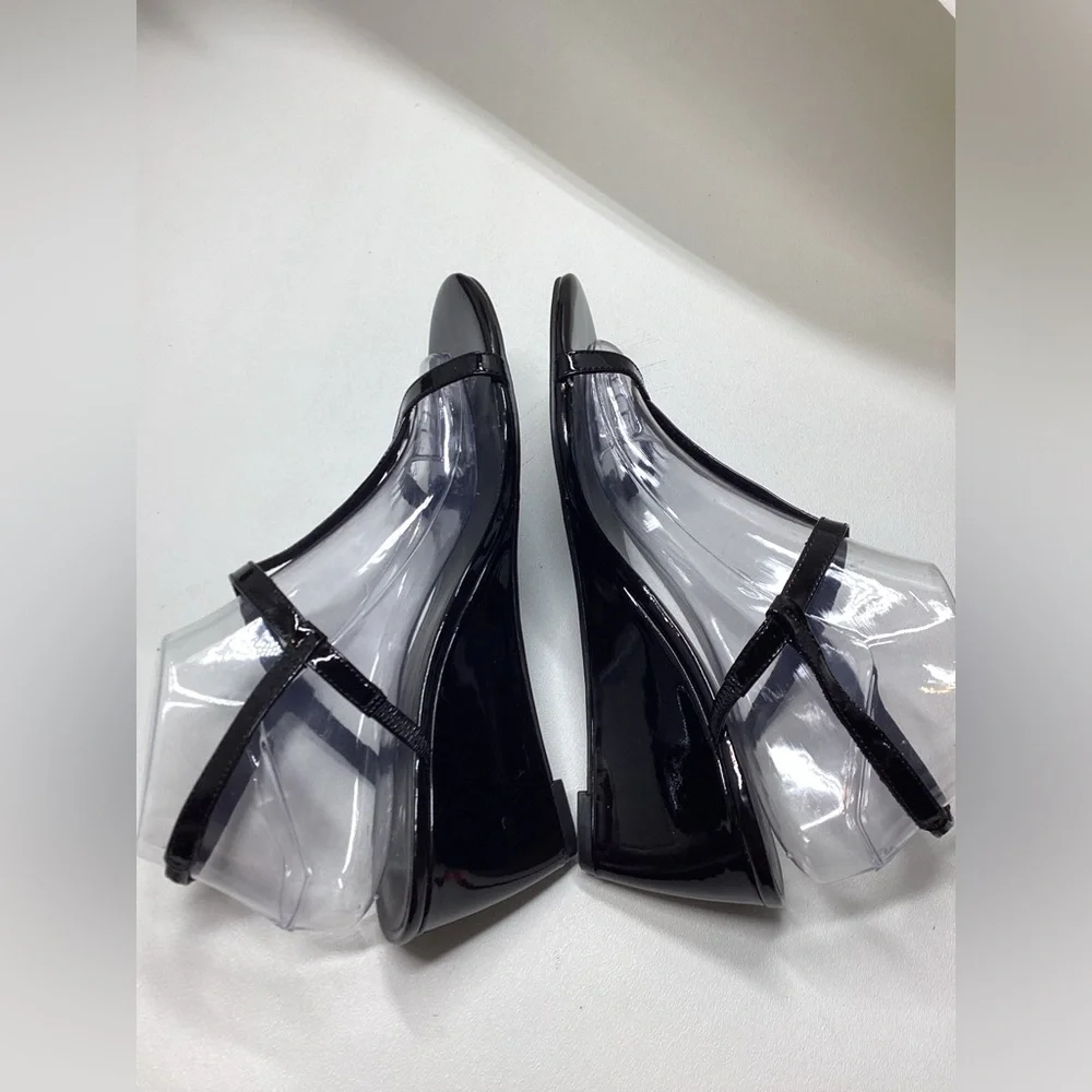 Vaneli Mohan T-strap Wedge Sandals In Black Size 9.5 - Picture 6 of 11